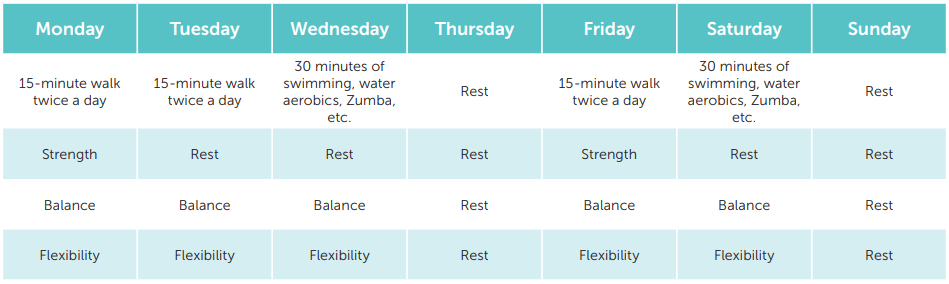 Weekly Exercise Routine for Seniors